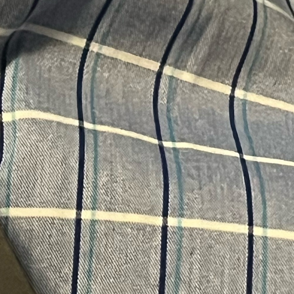 Van Heusen Blue and White Checkered Dress Shirt - Picture 5 of 5